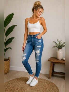 American Eagle Next Level Curvy Patched High-Waisted Jegging 00